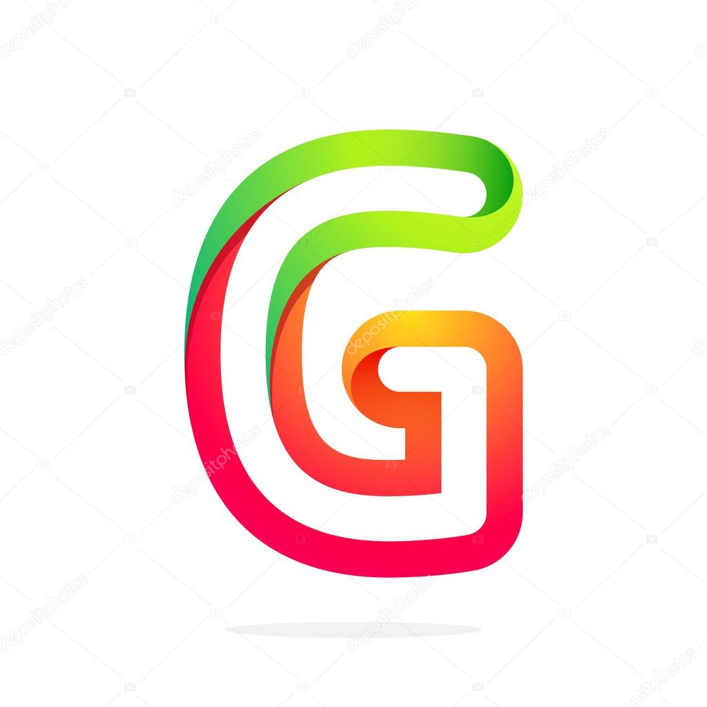 G letter colorful logo. Trendy multicolored vector