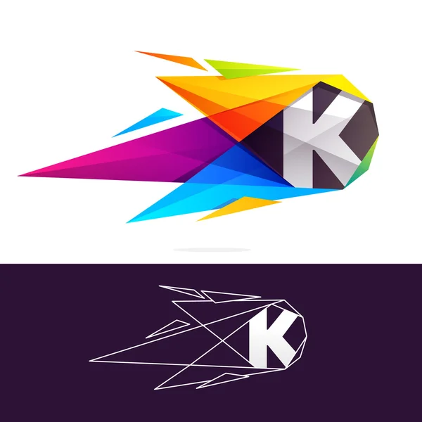 K harfi logosu — Stok Vektör