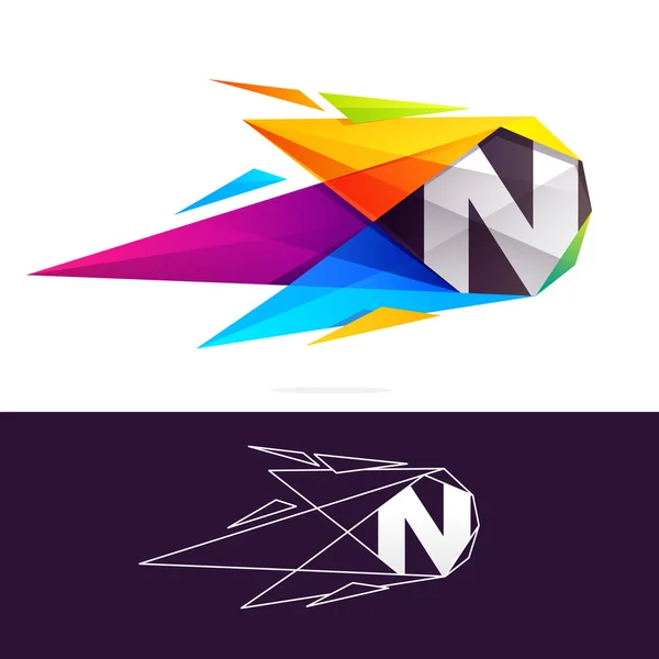 N επιστολή λογότυπο — Διανυσματικό Αρχείο
