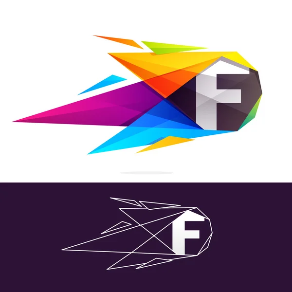 F letra logo — Vector de stock