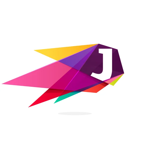 J letter template element — Stock Vector
