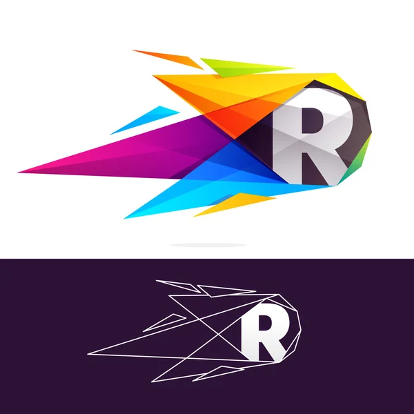 R brev logotyp — Stock vektor