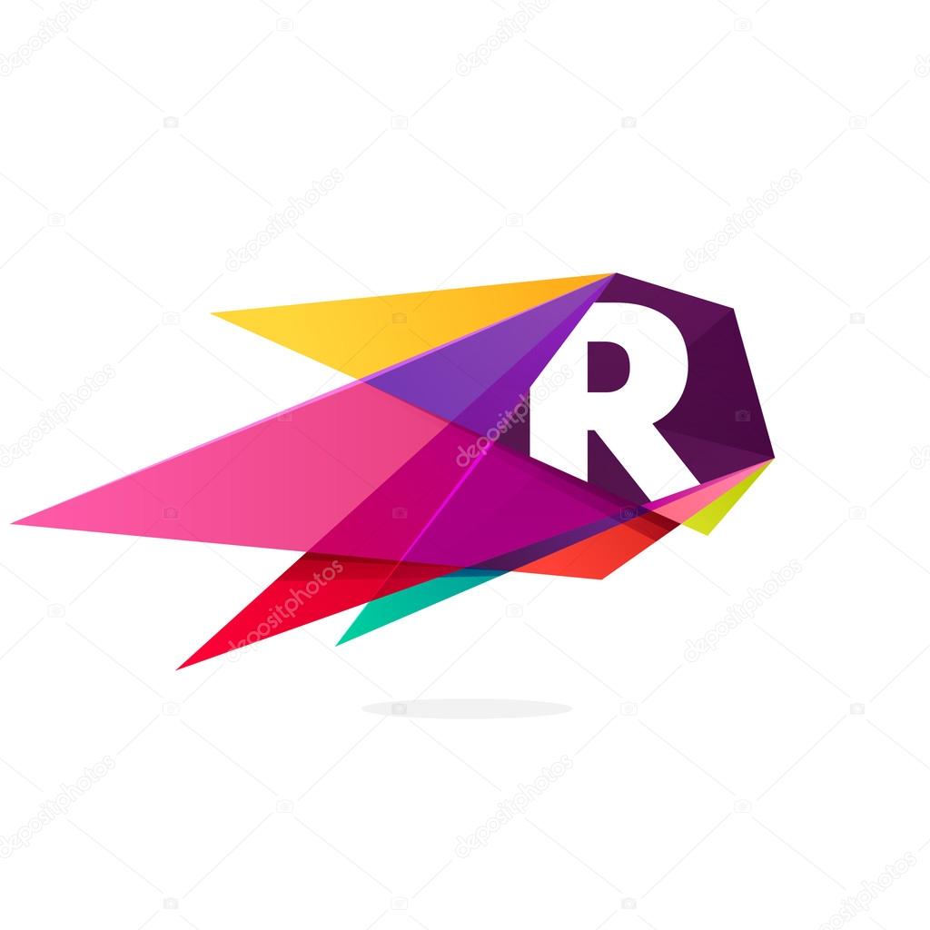 Modern design R letter template element for application
