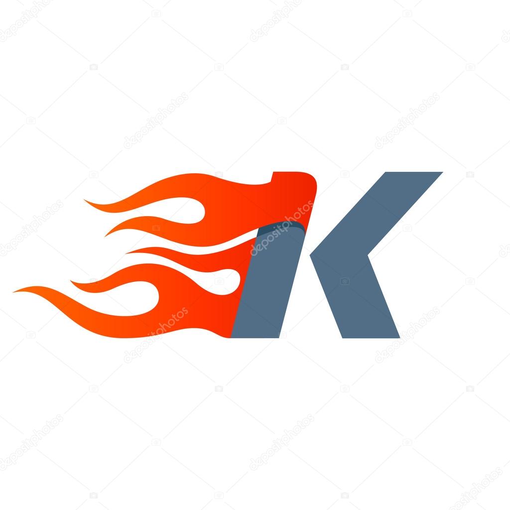 Modern design K letter template element for application