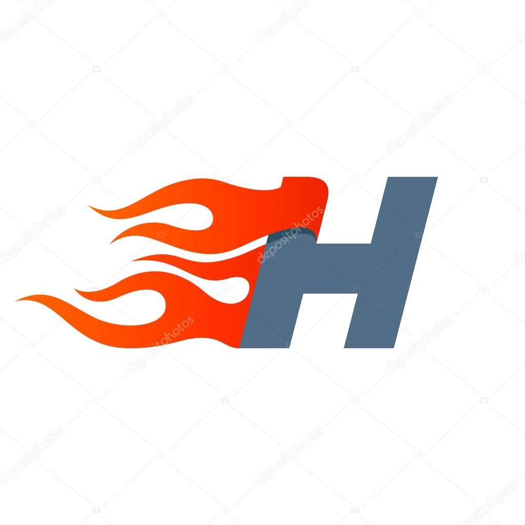 Modern design H letter template element for application