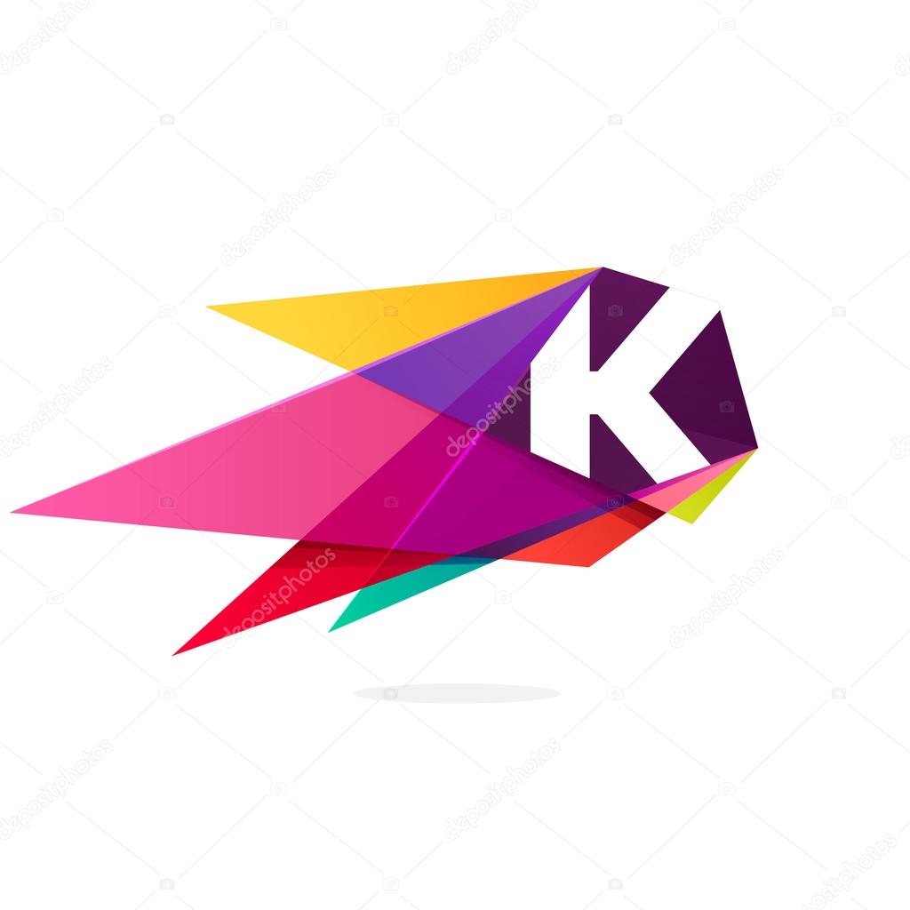 Modern design K letter template element for application