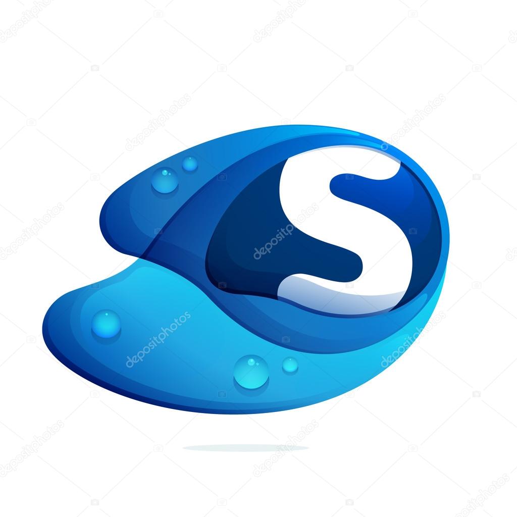 Modern design S letter template element for application