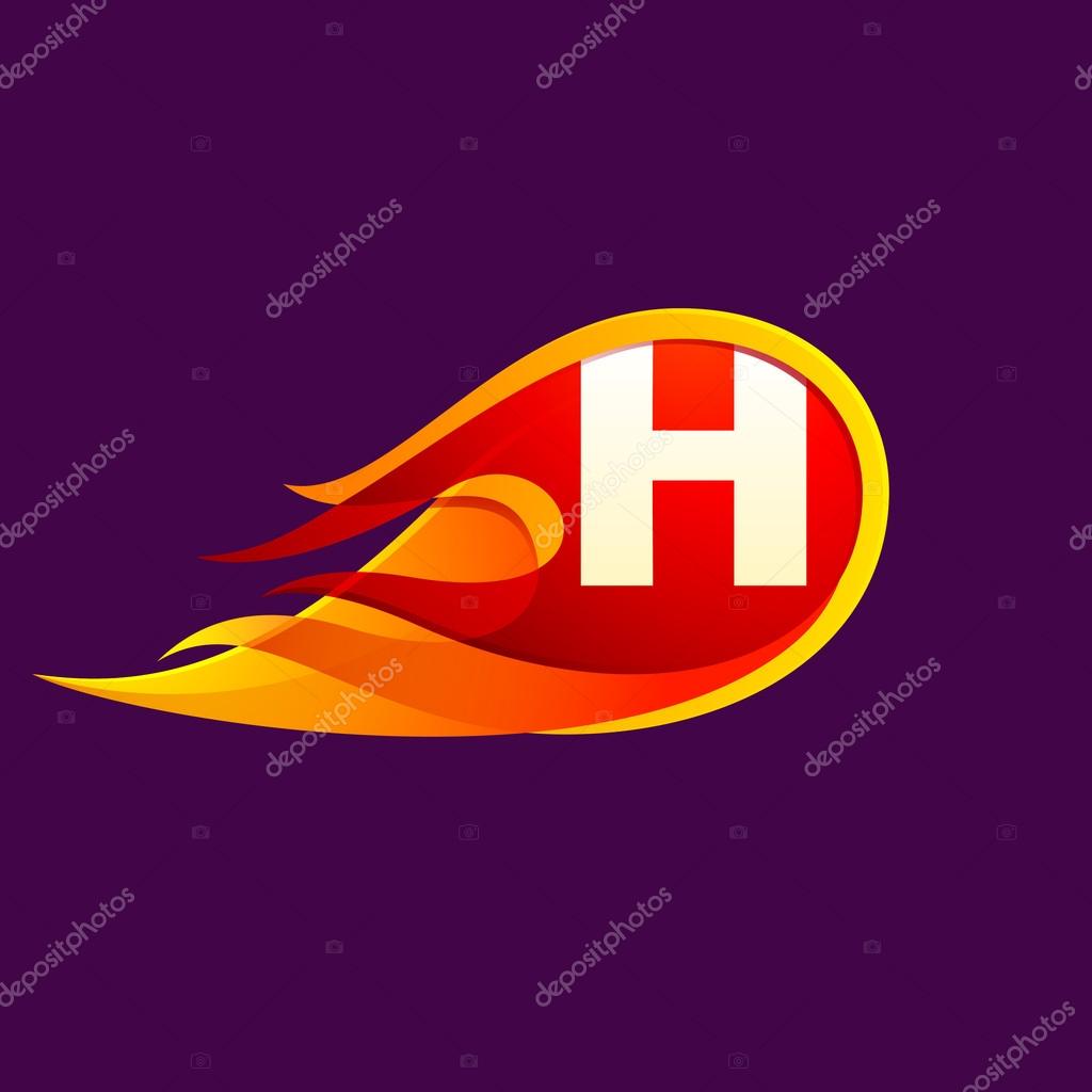 Modern design H letter template element for application
