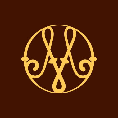 M harfi vintage daire.