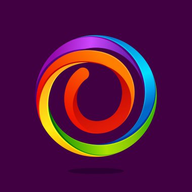O mektup renkli logo daire