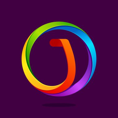 J harfi daire renkli logo