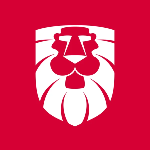 Emblema del leone araldico — Vettoriale Stock