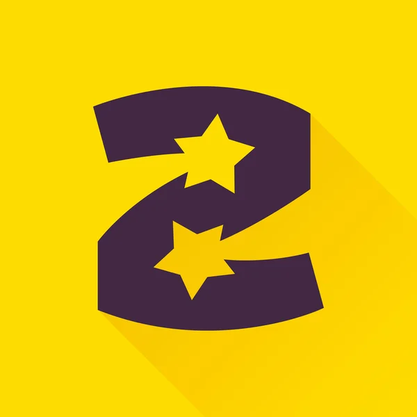 Z lettera con stella . — Vettoriale Stock
