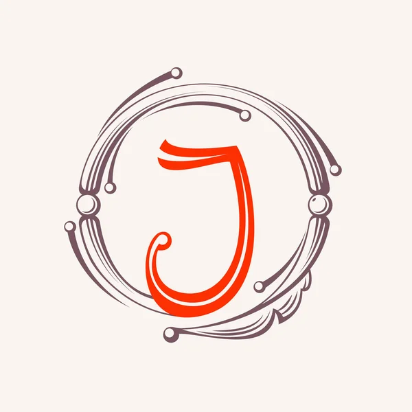 Prvky monogram písmeno J. — Stockový vektor