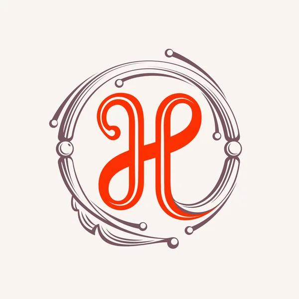 H letter monogram design elements. — Stock Vector