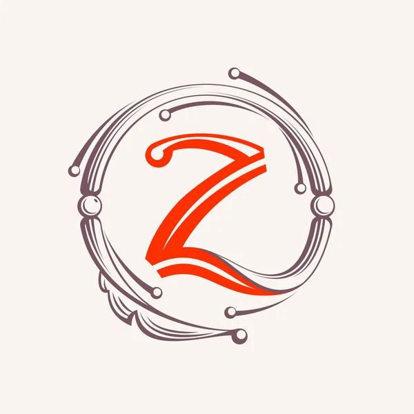 Z bokstav monogram designelement. — Stock vektor