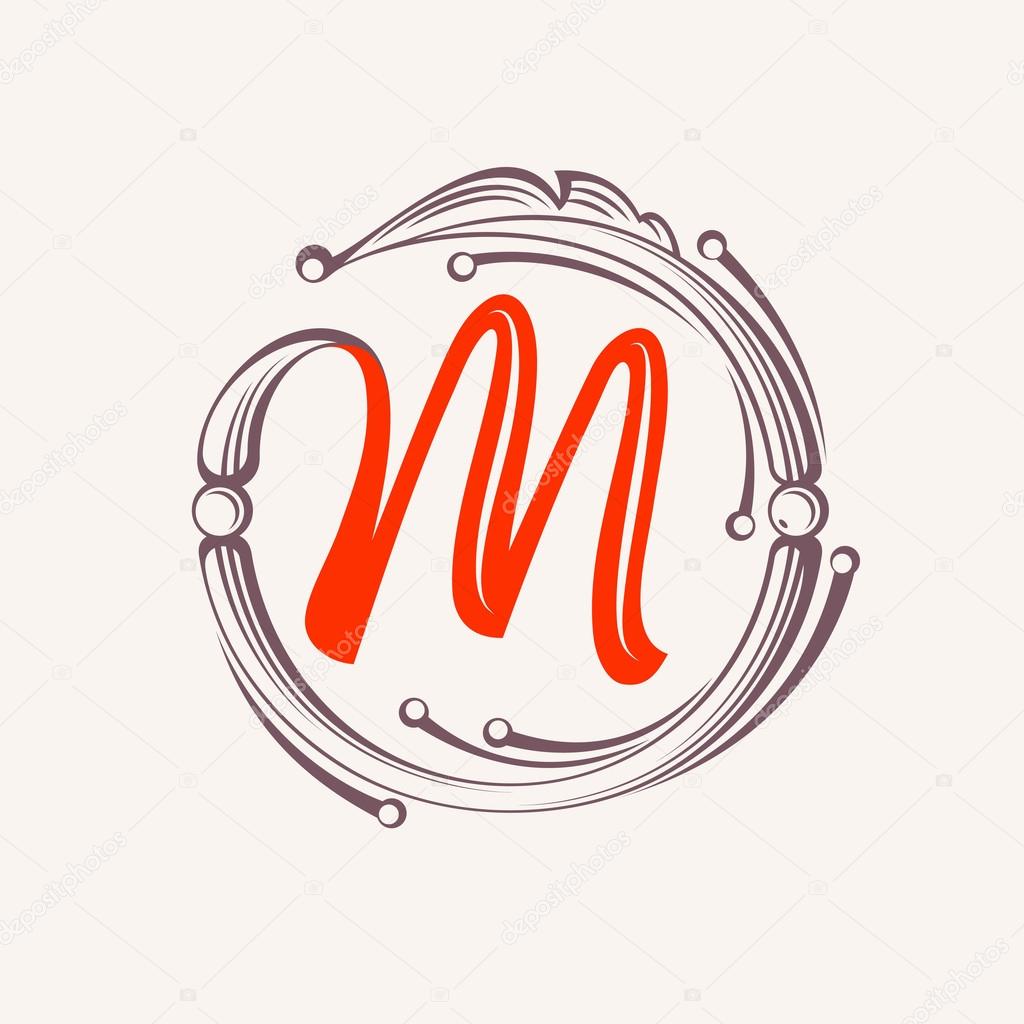 M letter monogram design elements. Stock Vector by ©kaer_dstock ...