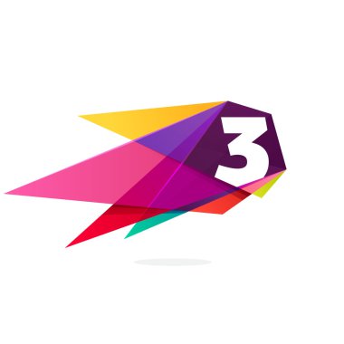 Poligonal kuyruklu yıldız ile üç numaralı.