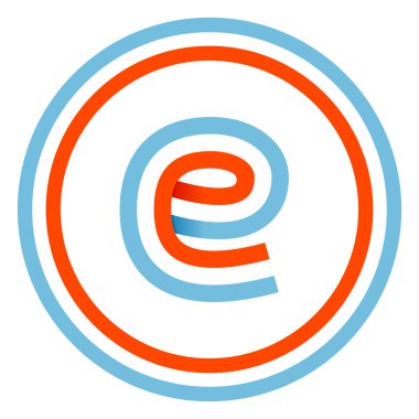 E harfi tasarım şablonu