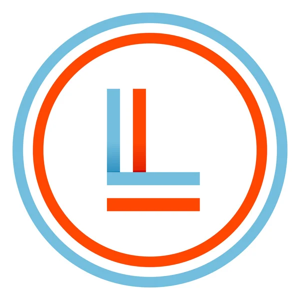 L letter design template — Stock Vector