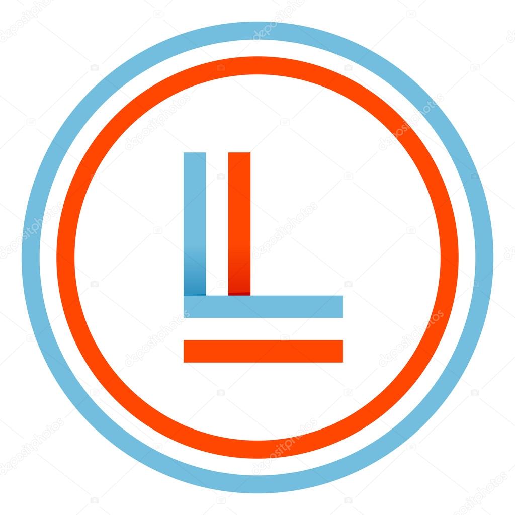 This letter can be used for a sports team or blue white and red flag of the country.