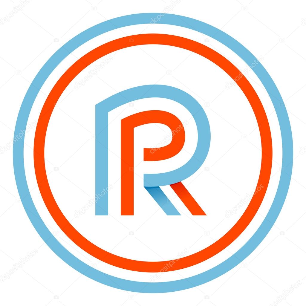 This letter can be used for a sports team or blue white and red flag of the country.