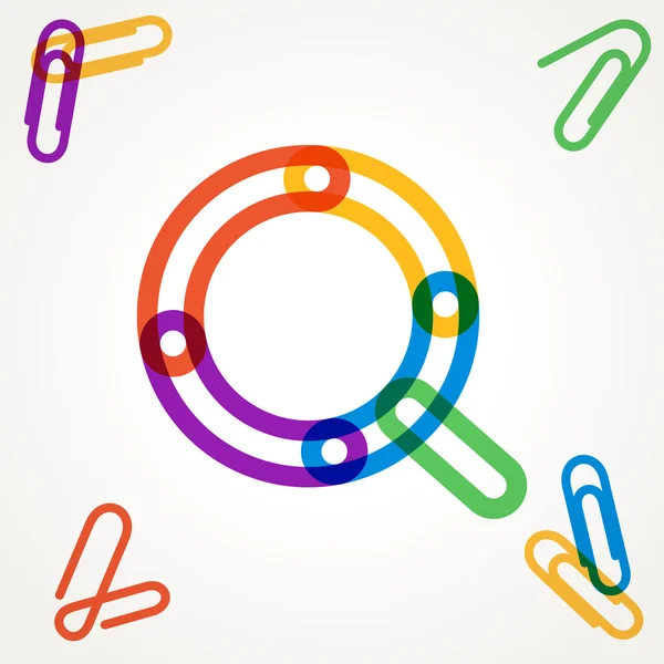 Q letter from paper clip alphabet. — Stock Vector