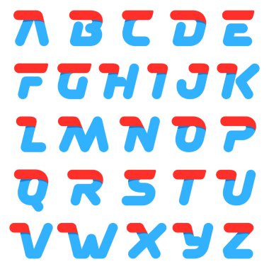 Hızlı hızlı alfabesi harfleri yuvarlak.