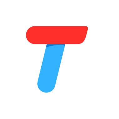 Hızlı hızlı bir çizginin T harfi.