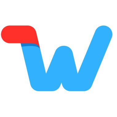 Hızlı hızlı bir çizginin W harfi.