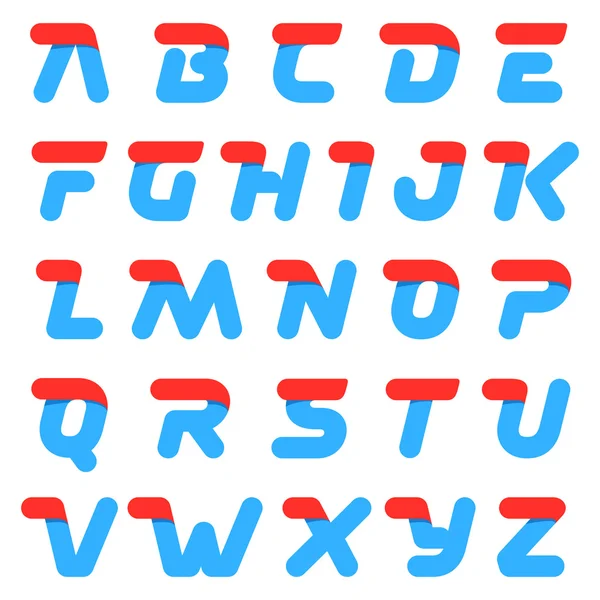 Круглые буквы алфавита . — стоковый вектор