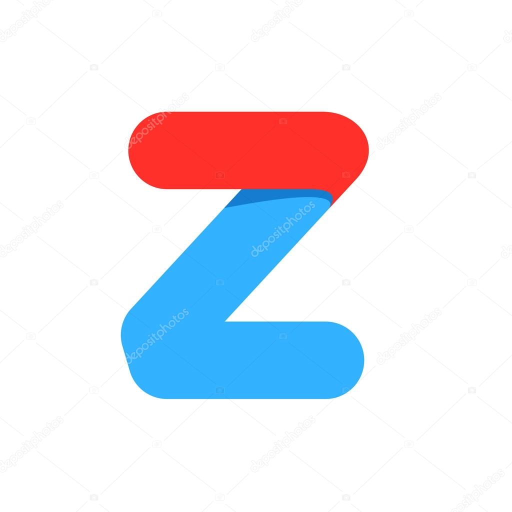 Z letter with fast speed line.