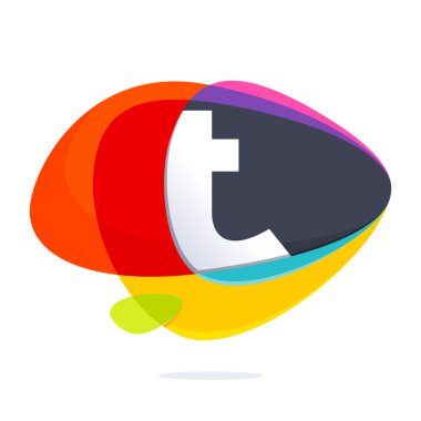 T harfi ile elips kavşak logosu.