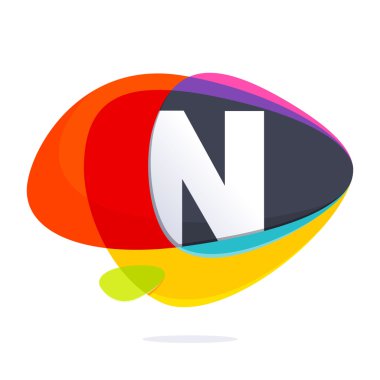 N harfi ile elips kavşak logosu.