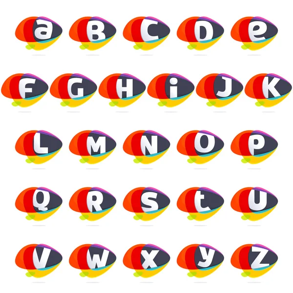 Alphabet Buchstaben mit Ellipsen Schnittpunkt Logo. — Stockvektor