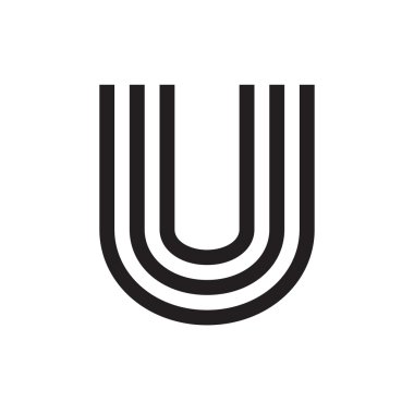 Paralel çizgiler tarafından kurulan U Harfi.