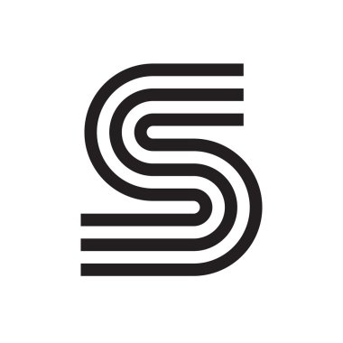 Paralel çizgiler tarafından kurulan S harfi.