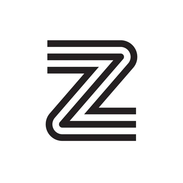 Z letter formed by parallel lines. — Stock Vector