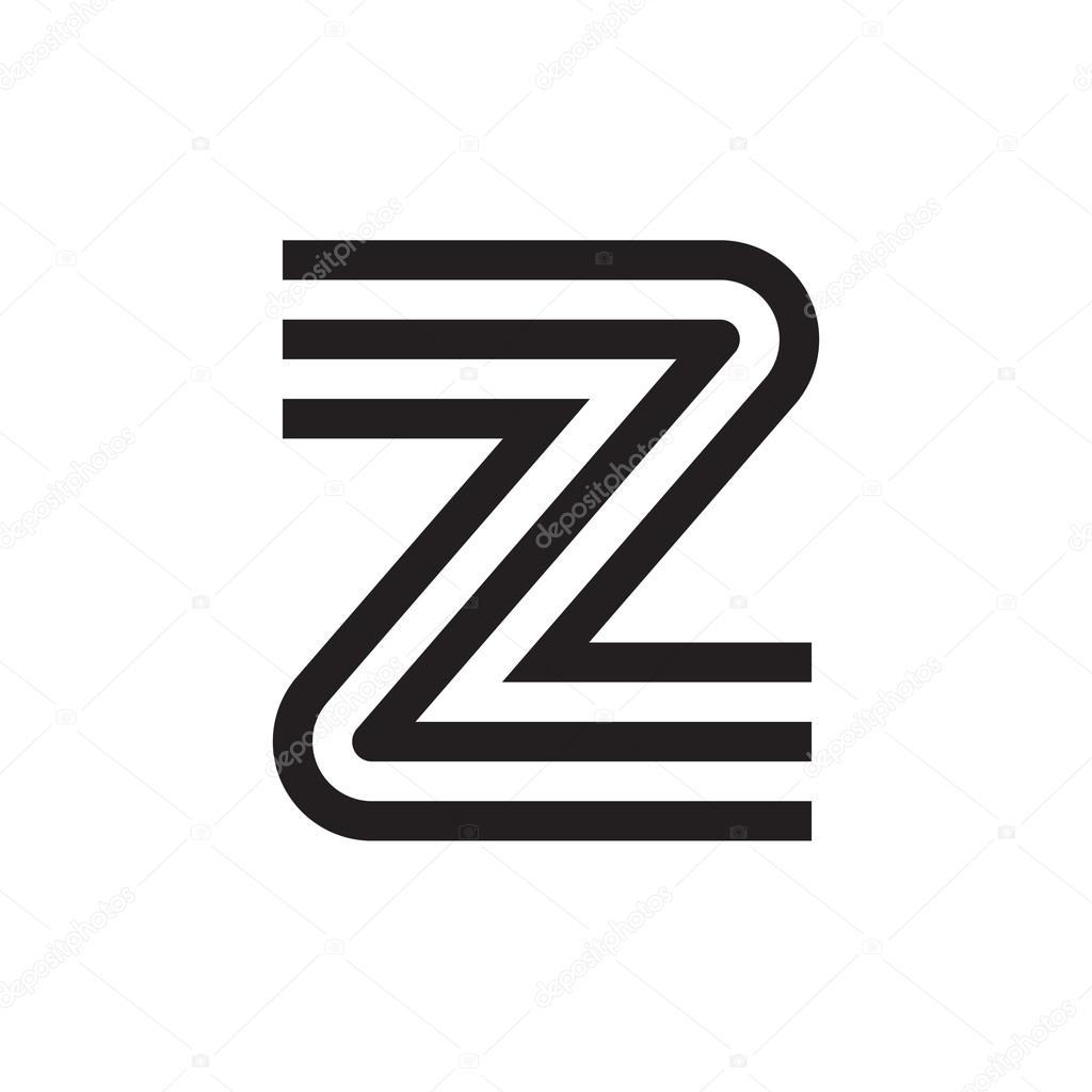 Z letter formed by parallel lines.