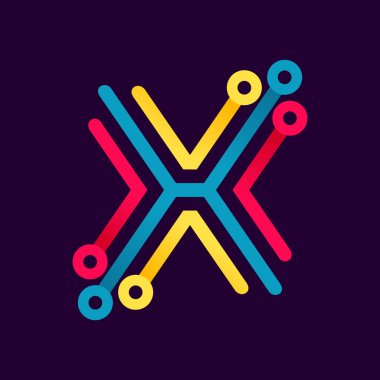 X harfi tarafından elektrik hattı kurdu.