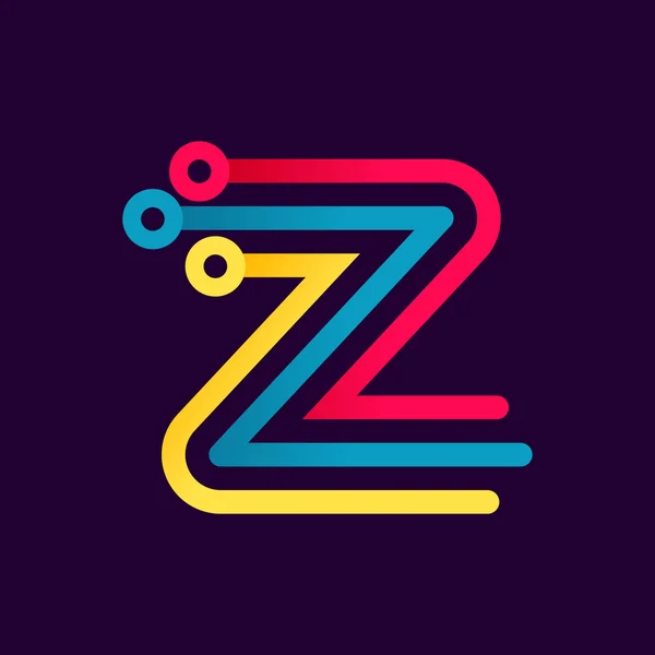 Z-буква, образованная электрической линией . — стоковый вектор