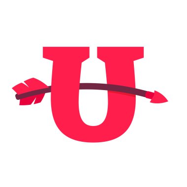 U harfi ile Eğri ok.