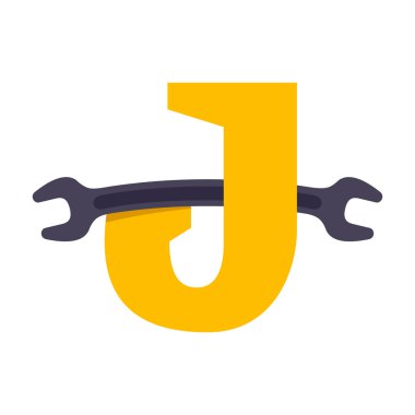 J harfi ile İngiliz anahtarı.