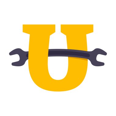 U harfi ile İngiliz anahtarı.