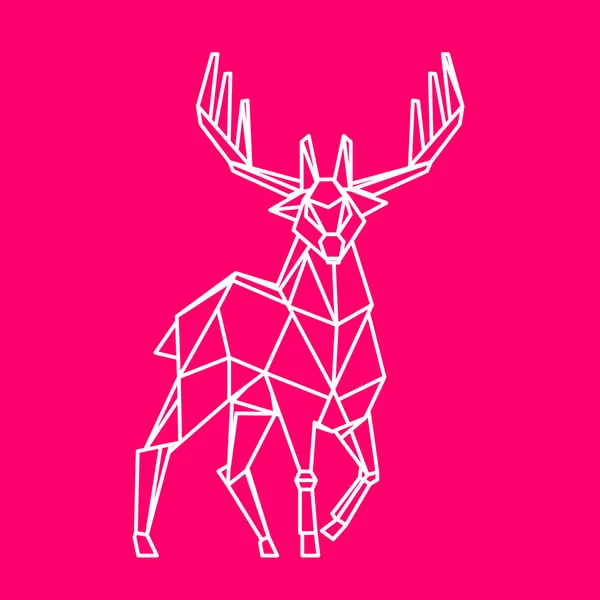 Reindeer vector character. Line art style. — Stock Vector