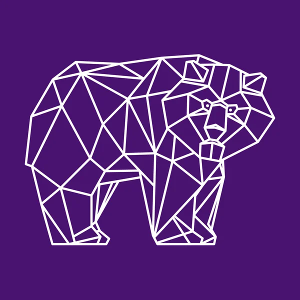 Bear vector logo de caracter. Stilul artei . — Vector de stoc