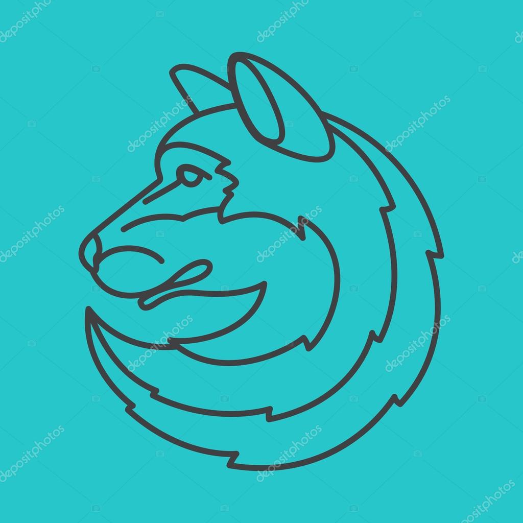 Vector line design template elements for your application or corporate identity.