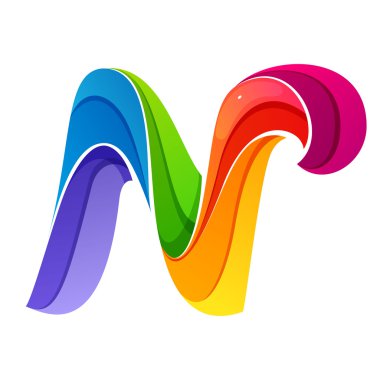 Sarmal çizgiler tarafından kurulan N harfi logosu.