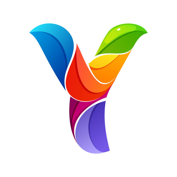 Y letter logo formed by twisted lines.