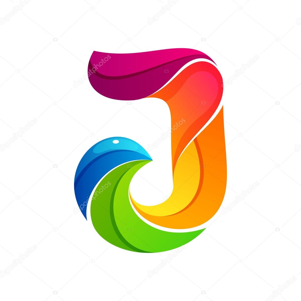 J letter logo formed by twisted lines. — Stock Vector © kaer_dstock ...